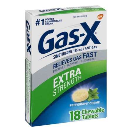 GAS-X Peppermint Creme Tablets 18 Count, PK24 44062469